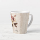 Faux rustieke crème roze rozenhout latte mok (Rechterhoek)