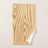 Faux rustique Brown en bois filmé Monogramme sur m (Serviette à main)