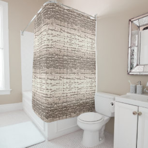Faux Sepia Nugget rideau de douche contemporain