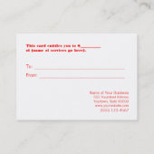 Faux Sequins Coiffeur Salon de vacances Certificat (Dos)