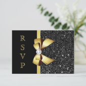 Faux sequins noirs Arc en or RSVP (Debout devant)