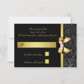 Faux sequins noirs Arc en or RSVP (Dos)