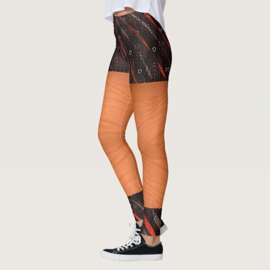 Faux Shorts Textielpatroon Leggings (Links)