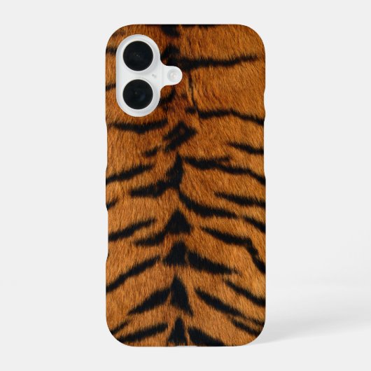 Faux Siberian Tiger Skin iPhone 16 Hoesje (Achterkant)
