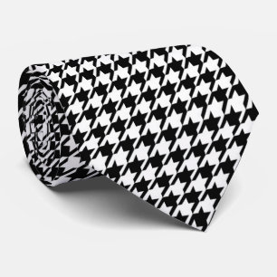Faux Silk Houndstooth Luxe Stropdas