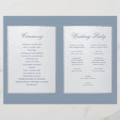 Faux Silver Arch Poussiéreux Programme de Mariage  (Dos)