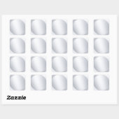 Faux Silver Blank Aangepaste Sjabloon Metallic loo Vierkante Sticker (Vel)