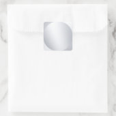 Faux Silver Blank Aangepaste Sjabloon Metallic loo Vierkante Sticker (Tas)