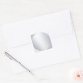 Faux Silver Blank Aangepaste Sjabloon Metallic loo Vierkante Sticker (Envelop)