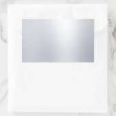 Faux Silver Blank Sjabloon Glamour Elegante look Rechthoekige Sticker (Tas)