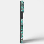 Faux Silver Blauwgroen Turquoise Minerals Agate Pa Case-Mate iPhone Case (Achterkant / Rechts)