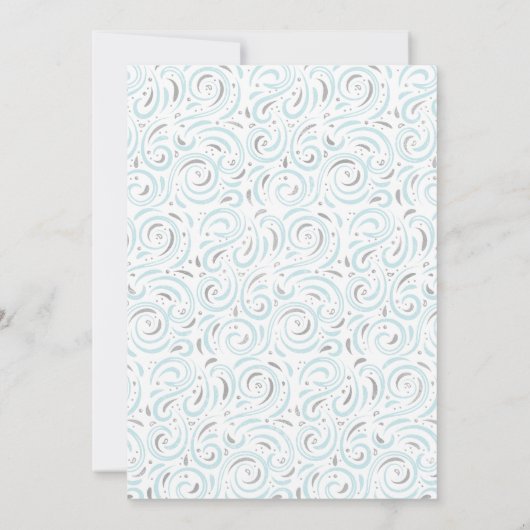 Faux Silver Boy Baptism Invitation (Dos)