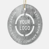 Faux Silver Custom Business ornamenten met logo (Links)