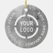 Faux Silver Custom Business ornamenten met logo (Achterkant)