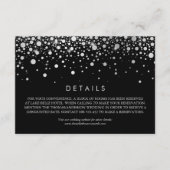 Faux Silver Foil Confetti Black Weddenschap - Gege Informatiekaartje (Voorkant)