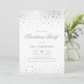 Faux Silver Foil Confetti kerst Kaart (Staand voorkant)