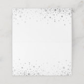 Faux Silver Foil Confetti Stippen | Moderne kaart (Buitenkant ongevouwen)