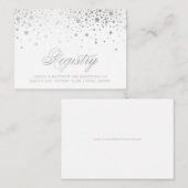 Faux Silver Foil Confetti Stippen Weddenschap Regi Informatiekaartje (Voorkant / Achterkant)