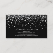 Faux Silver Foil Confetti | Zwart Visitekaartje (Achterkant)