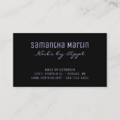 Faux Silver Foil Leopard Iridescent Bruske Stroke Visitekaartje (Achterkant)