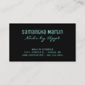 Faux Silver Foil Leopard Spot Aqua Bruske Visitekaartje (Achterkant)