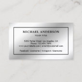 Faux Silver Foil - zwart, anker Visitekaartje (Achterkant)