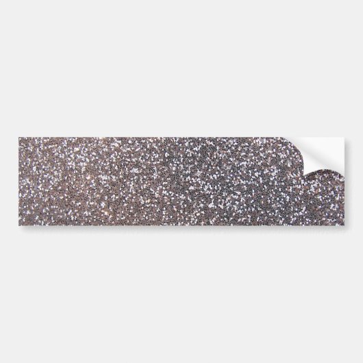 Faux Silver glitter-afbeelding Bumpersticker (Voorkant)
