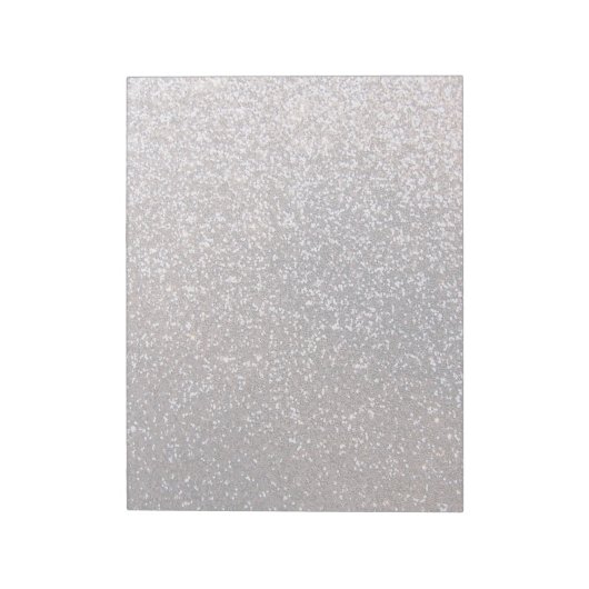 Faux Silver glitter-afbeelding Notitieblok (Gedraaid)