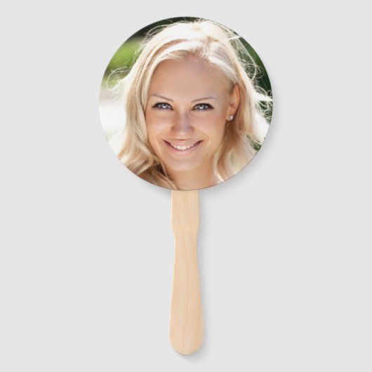 Faux Silver Glitter Afstuderen Foto Afstuderen Handwaaier (Achterkant)