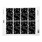 Faux Silver Glitter Confetti Weddenschap Wine Labe Etiket (Full Sheet)