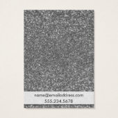 Faux Silver Glitter Earring Holder Display Kaarten Visitekaartjes (Achterkant)