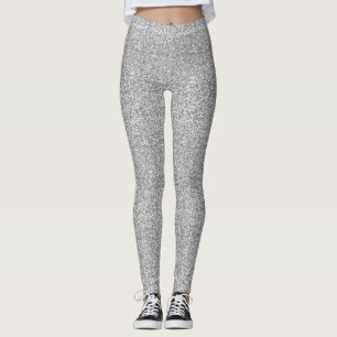 Faux Silver Glitter en Glamour Leggings