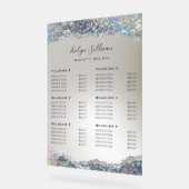 Faux Silver Glitter Folie prijslijst Acryl Bord (Hoek)