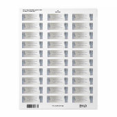 Faux Silver Glitter Folie Retouradres Label (Full Sheet)