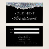 Faux Silver Glitter-kaart voor selectie Visitekaartje (Voorkant /achterkant)