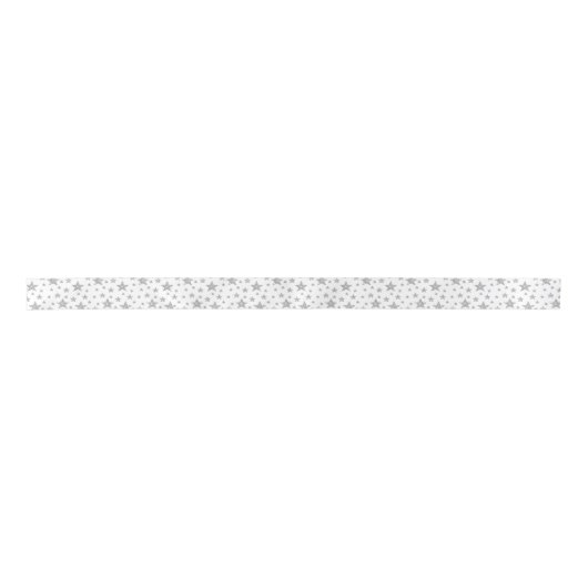 Faux Silver Glitter look-like Stars Pattern Lint (Voorkant)