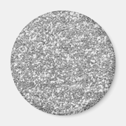 Faux Silver Glitter Magneet (Voorkant)
