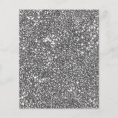Faux Silver Glitter Textielkijken & aangepaste tek Flyer (Achterkant)