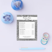 Faux Silver Glitter Textielkijken & aangepaste tek Flyer (Enkel)