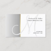 Faux Silver Grey Gradient DIY Visitekaartje (Achterkant)