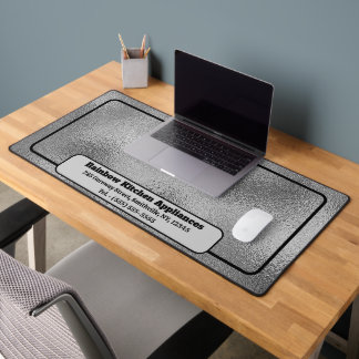 Faux Silver Grey Metallic voor hem Bureaumat