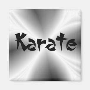 Faux Silver Karate Magnet Carré