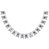 Faux Silver Luxe Bedrijfsnaam & Bericht Vlaggetjes (Alle)