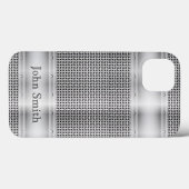 Faux Silver Metal Motif iPhone X Coque (Verso (horizontal))