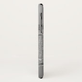 Faux Silver Metallic look met diamantaccenten Case-Mate iPhone Case (Achterkant/links)