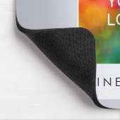 Faux Silver Metallic look voegt uw zakelijke Logo  Muismat (Hoek)