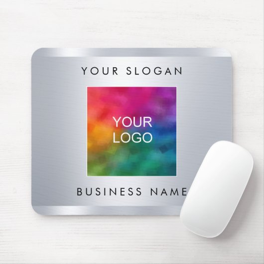 Faux Silver Metallic look voegt uw zakelijke Logo Muismat (Met muis)