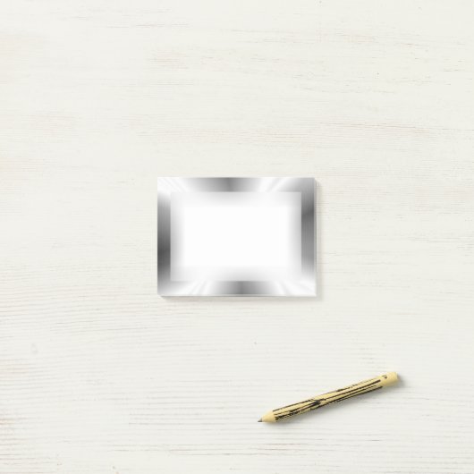 Faux Silver Metallic Post-it® notes (Op bureau)