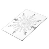 Faux Silver Metallic Winter Snowflakes Notitieblok (Schuin)