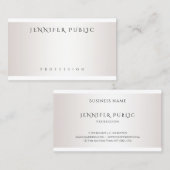 Faux Silver Modern Design Eenvoudige creatieve Sja Visitekaartje (Voorkant / Achterkant)